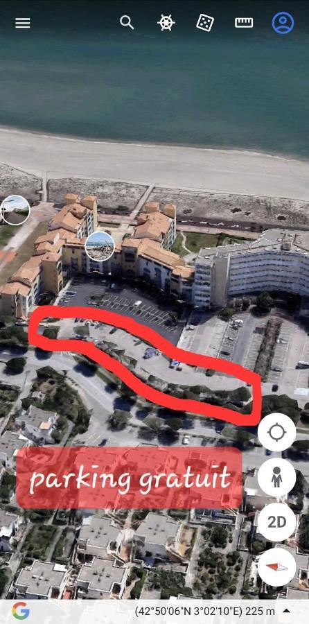 Appartement Vue Mer,Acces Direct Plage,Fibre,Clim,Parking Public Gratuit Le Barcarès Exterior foto