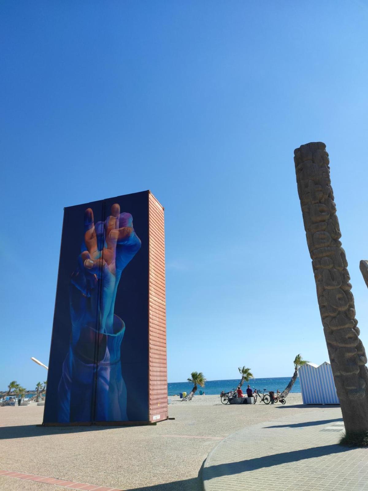 Appartement Vue Mer,Acces Direct Plage,Fibre,Clim,Parking Public Gratuit Le Barcarès Exterior foto