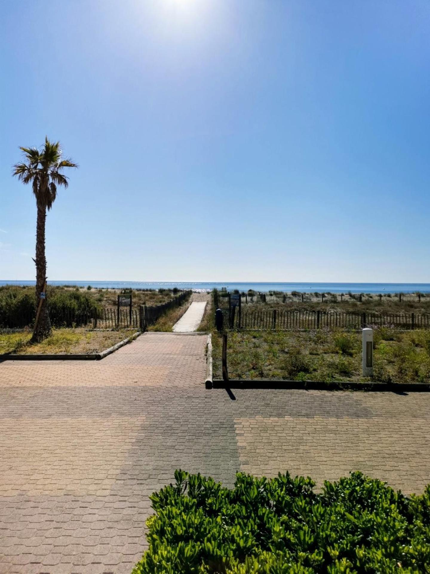 Appartement Vue Mer,Acces Direct Plage,Fibre,Clim,Parking Public Gratuit Le Barcarès Exterior foto