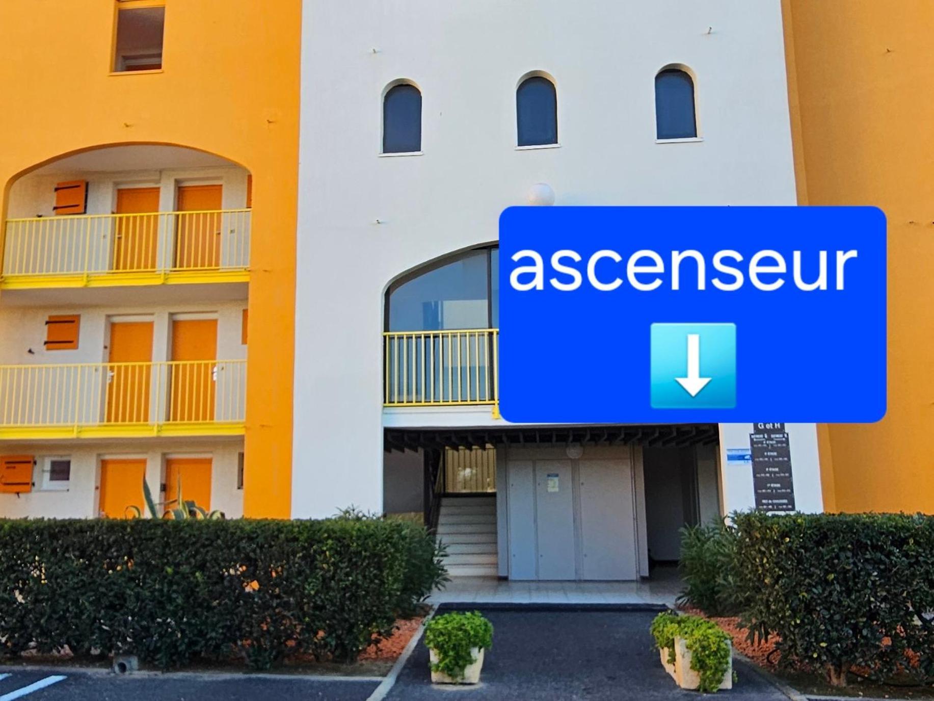 Appartement Vue Mer,Acces Direct Plage,Fibre,Clim,Parking Public Gratuit Le Barcarès Exterior foto